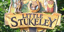 The Stukeleys Wooden carved Sign